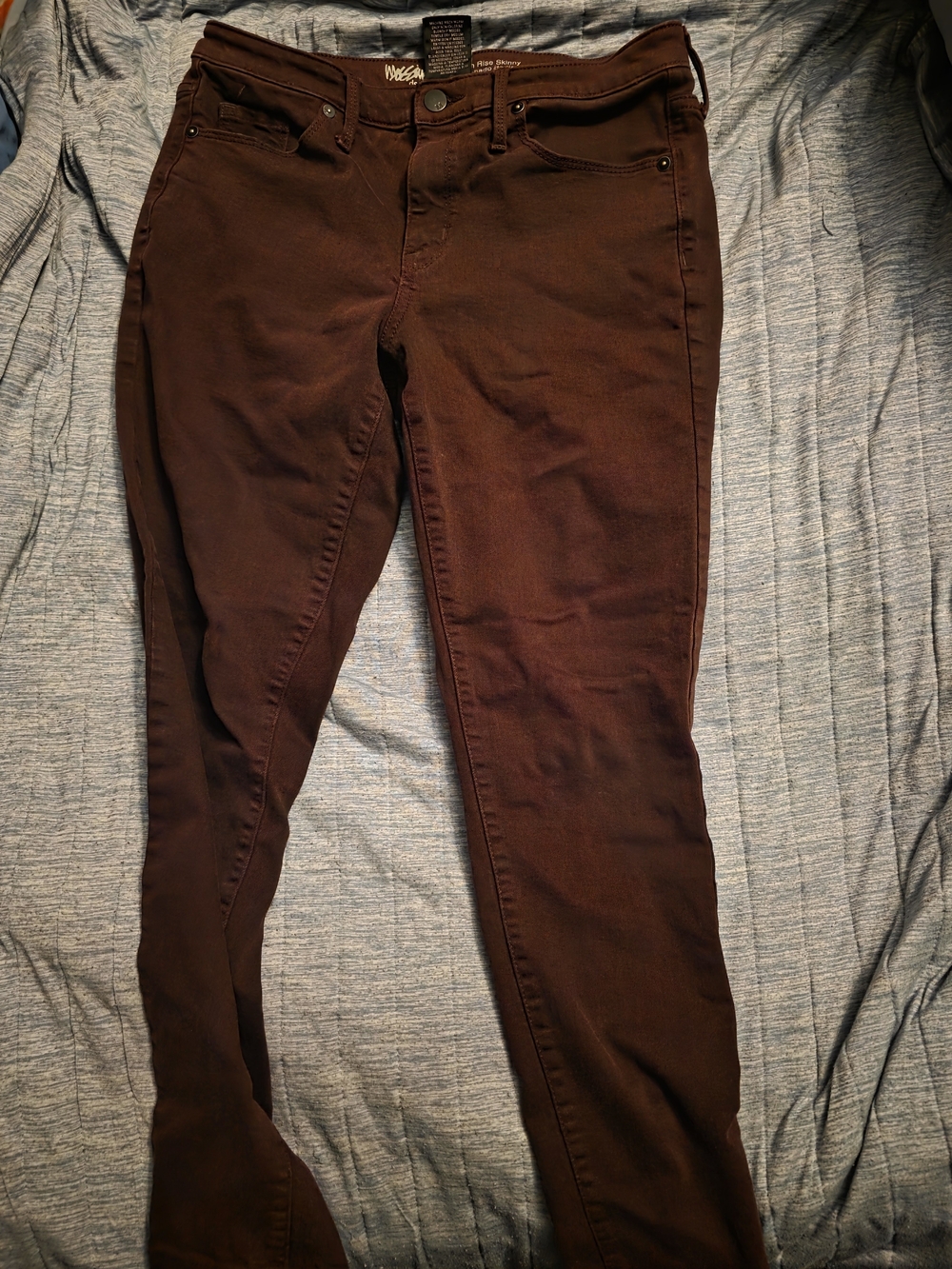 Mossimo Supply Co. High-Rise Skinny Jeans in Maroon